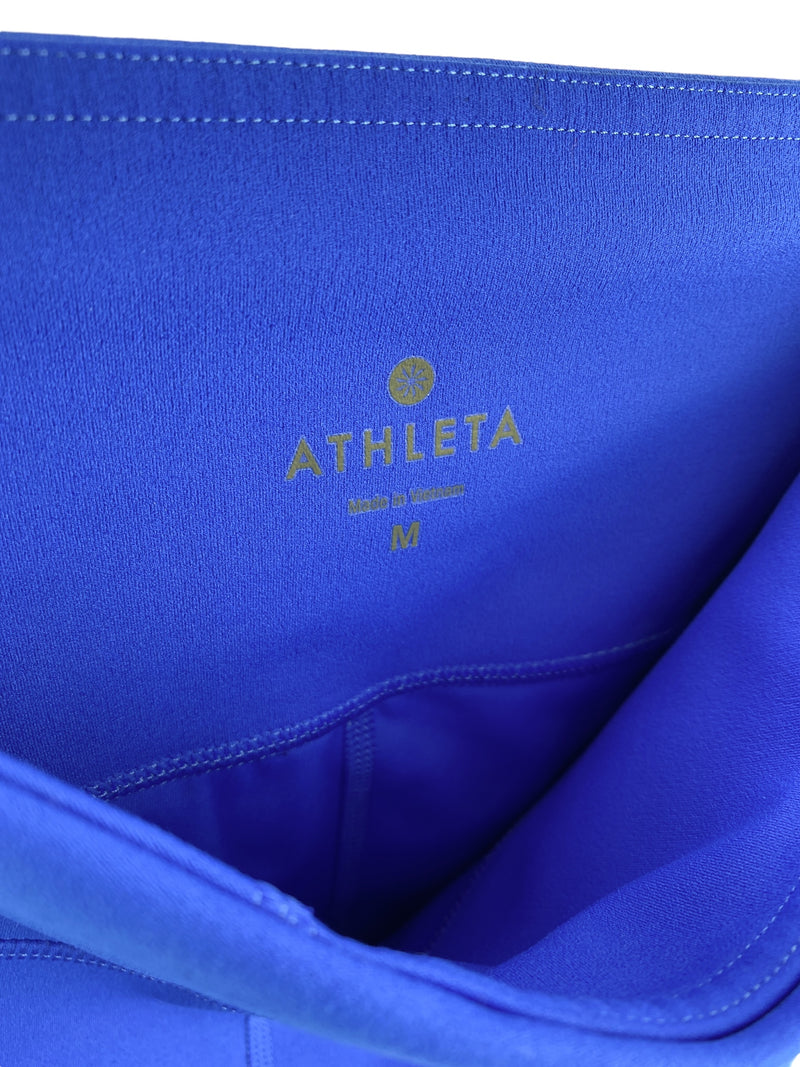 Athleta Women's Salutation Tie Dye Active Capri Legging Cobalt/White Size M