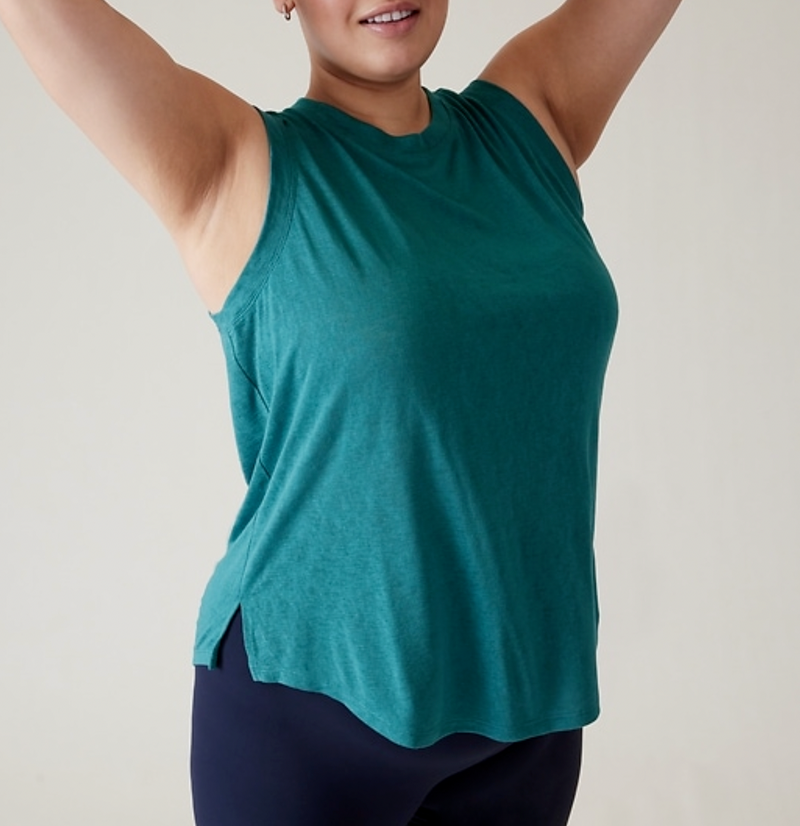 Athleta Borealis Green Sleeveless Breezy Top Tank