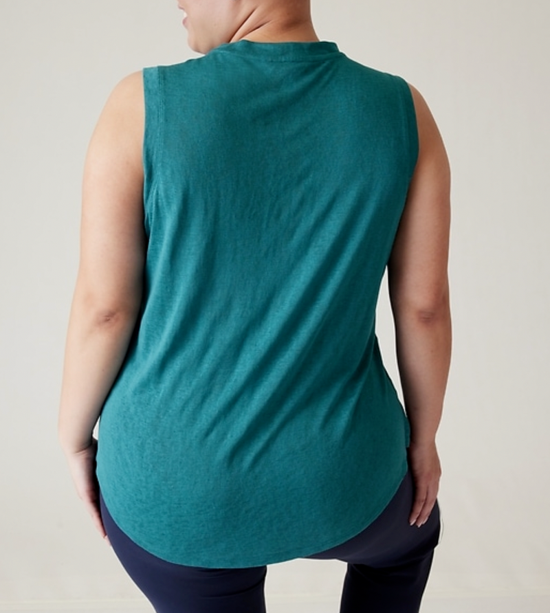 Athleta Borealis Green Sleeveless Breezy Top Tank