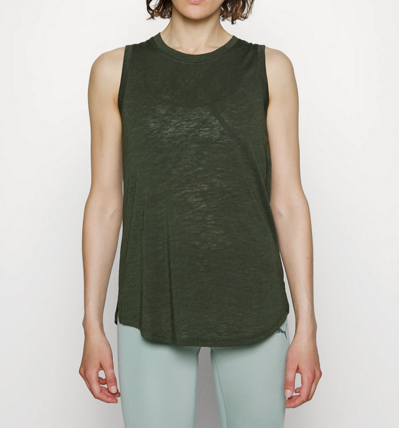 Athleta Aspen Olive Sleeveless Breezy Top Tank
