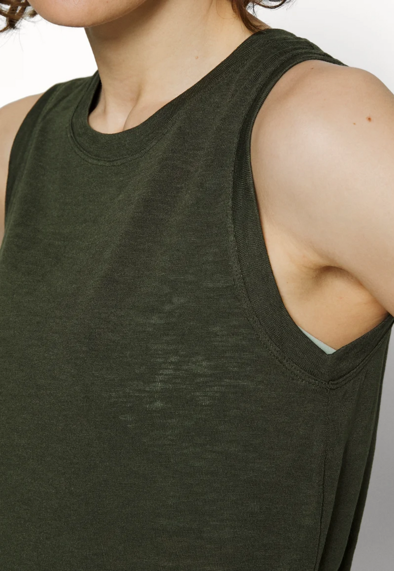 Athleta Aspen Olive Sleeveless Breezy Top Tank