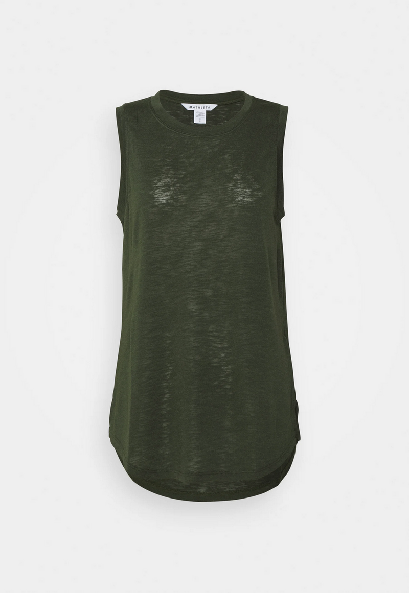 Athleta Aspen Olive Sleeveless Breezy Top Tank