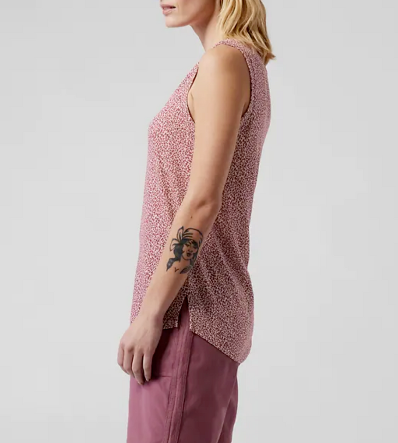 Athleta Micro Cheetah Bashful Rose Sleeveless Breezy Top Tank