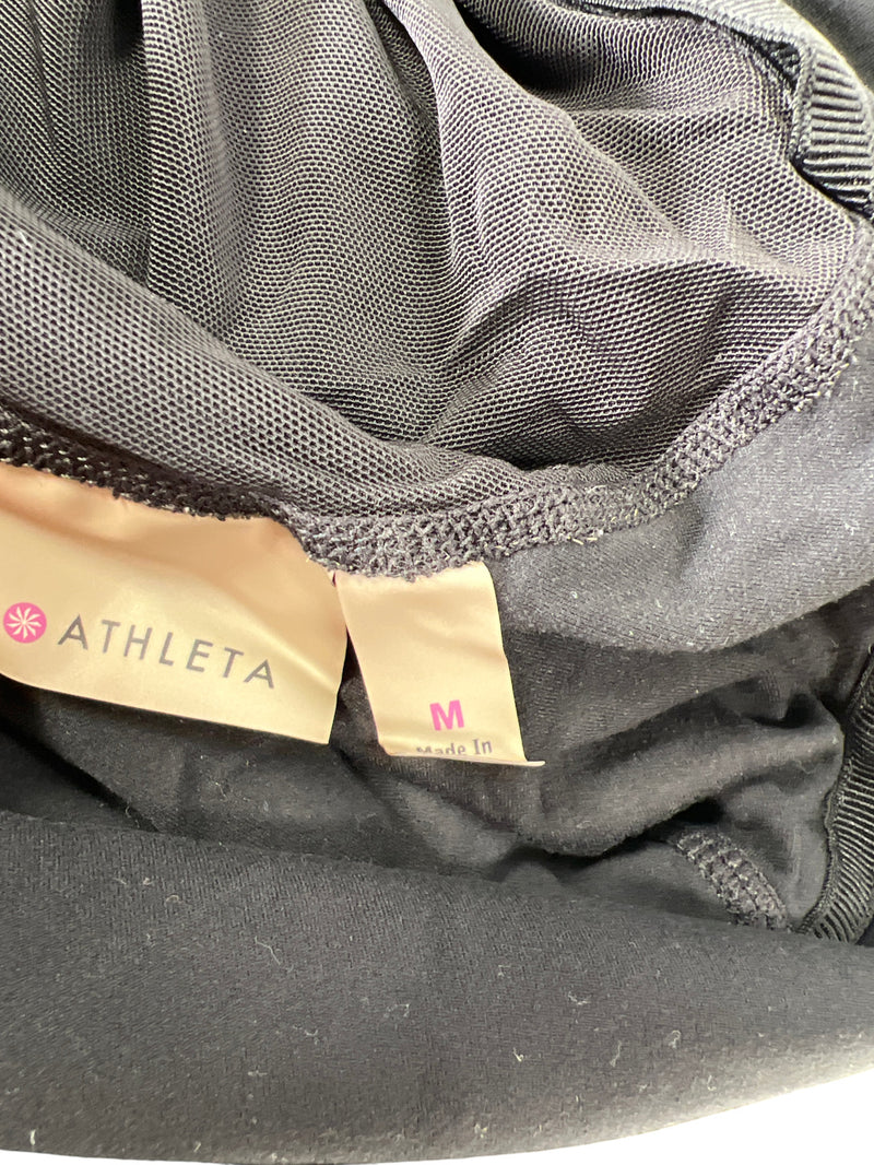 Athleta Women’s Black Blissout Full Zip Mesh Back Athletic Jacket - M
