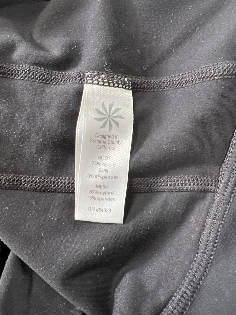 Athleta Women’s Black Blissout Full Zip Mesh Back Athletic Jacket - M