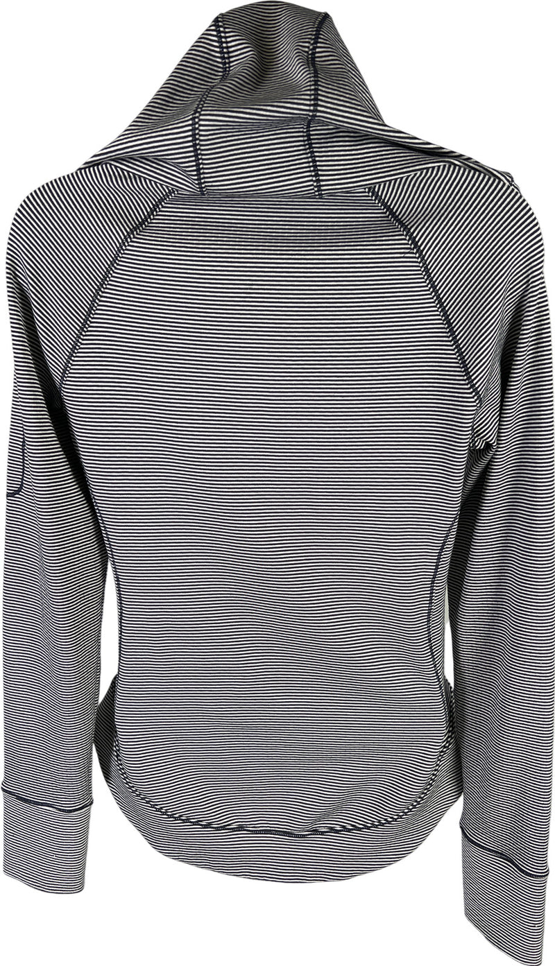 Athleta Women’s Blue Striped Heavenly Heights 1/2 Zip Hoodie - XS