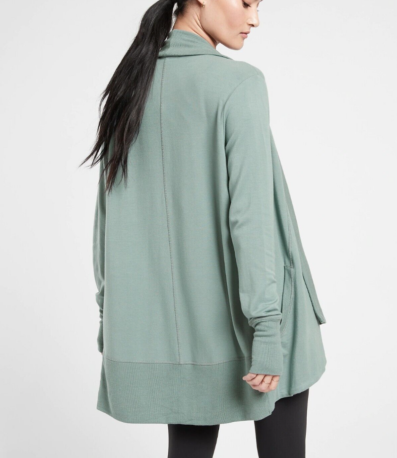 Athleta Minimalistic Grey Nirvana Pranayama Wrap Cardigan