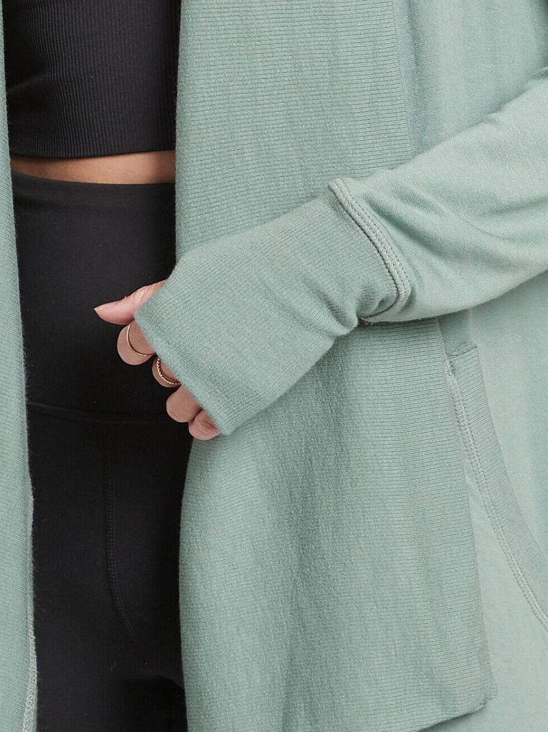 Athleta Minimalistic Grey Nirvana Pranayama Wrap Cardigan