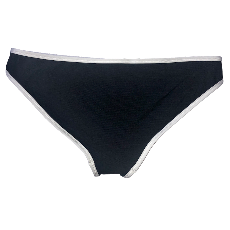 Athleta Black and White Clean Medium Bound Bikini Bottom - Size Large