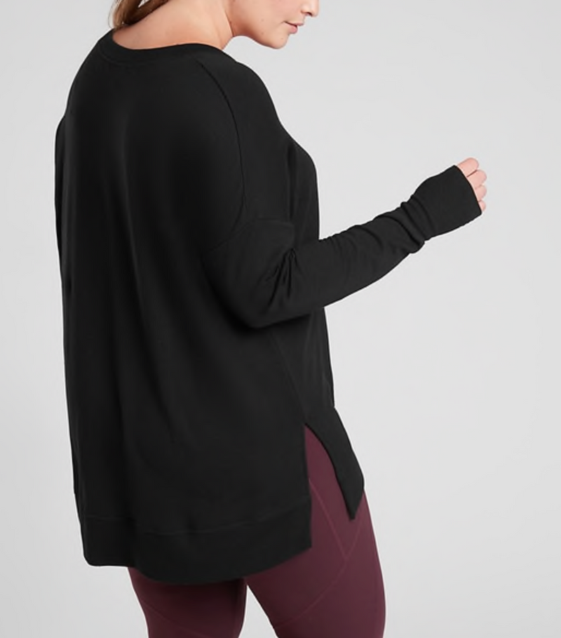 Athleta Black Soft Coaster Luxe Sweatshirt