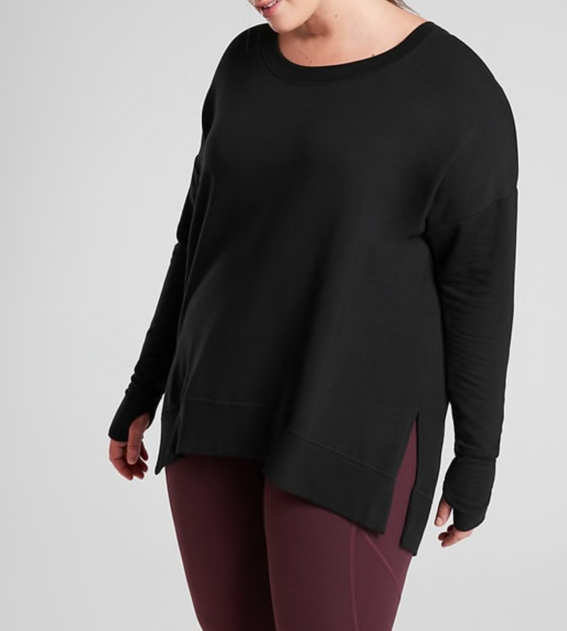 Athleta Black Soft Coaster Luxe Sweatshirt