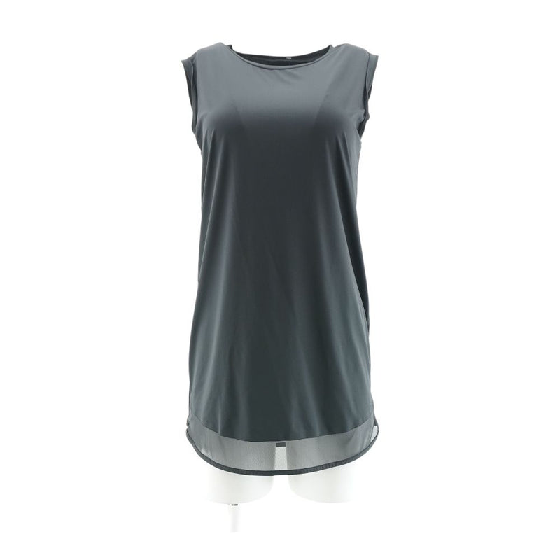 Black Solid Midi Dress