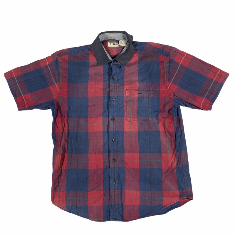 90s LL Bean polo collar button down shirt. large
