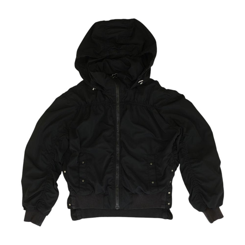 Black Solid Rain Jacket
