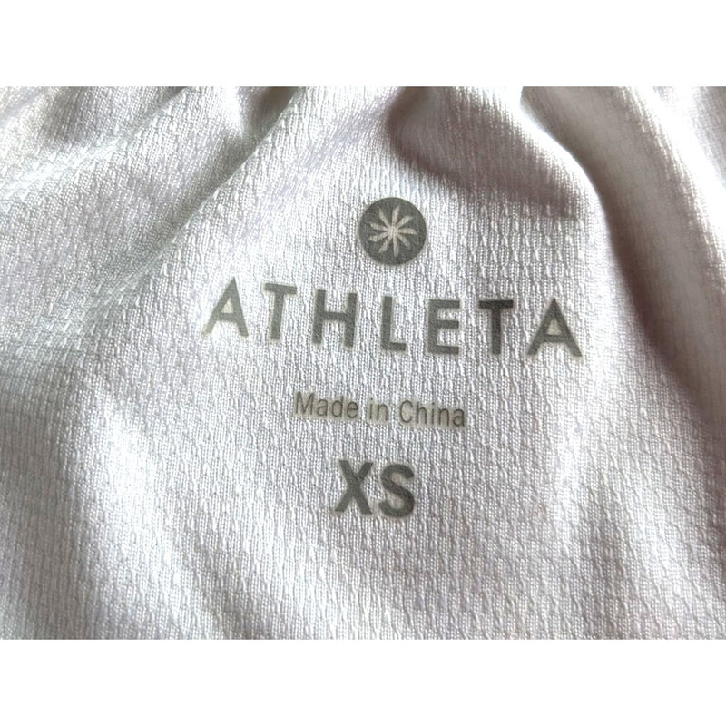 ATHLETA Grenada Wick-It White Swim Cover-Up 581751 Long Sleeve Drawstring Sz XS