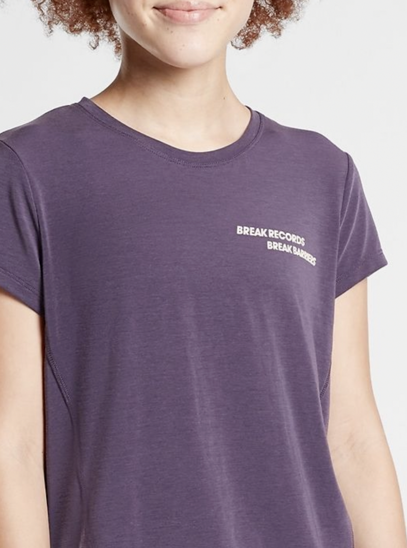 Athleta Girl - Allyson Felix - Purple Girl Break Records Tee