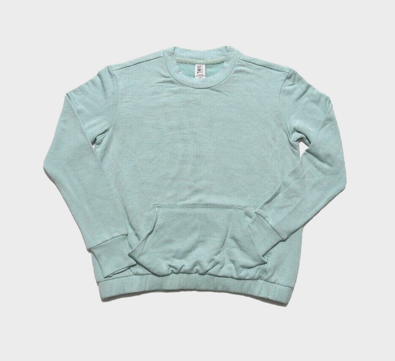 Athleta Girl Minimalistic Grey Sweatshirt Kangaroo Pocket