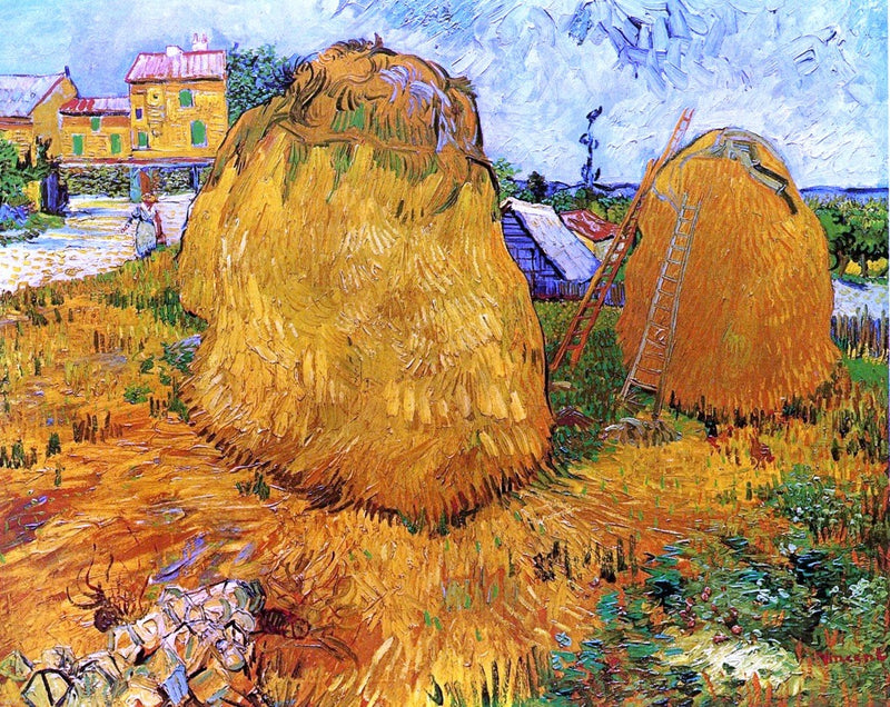 Haystacks in Provence by Vincent Van Gogh - Hand Painted Oil Painting