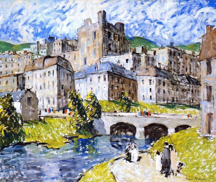 Hilltown by Robert Spencer - Hand Painted Oil Painting