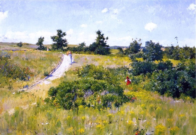 Shinnecock Landscape with Figures by William Merritt Chase - Hand Painted Oil Painting