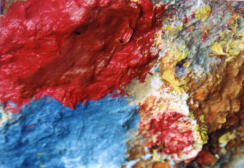 Red and Blue Merging by Our Original Collection - Hand Painted Oil Painting