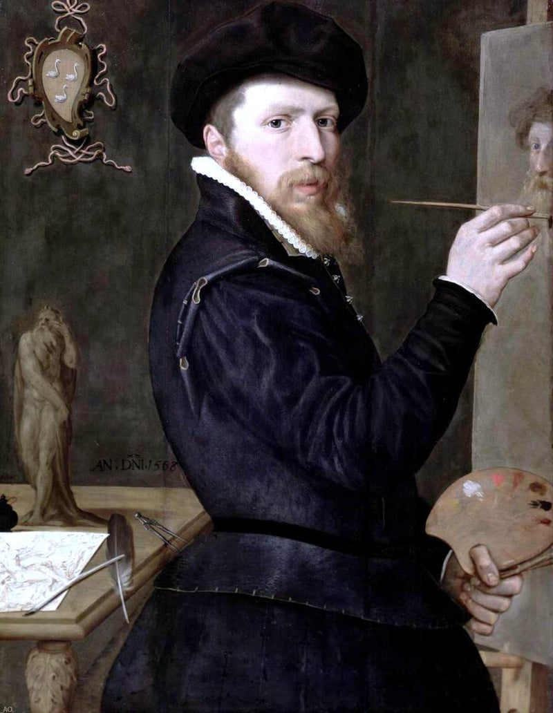 Self-Portrait by Isaac Claesz Van Swanenburg - Hand Painted Oil Painting