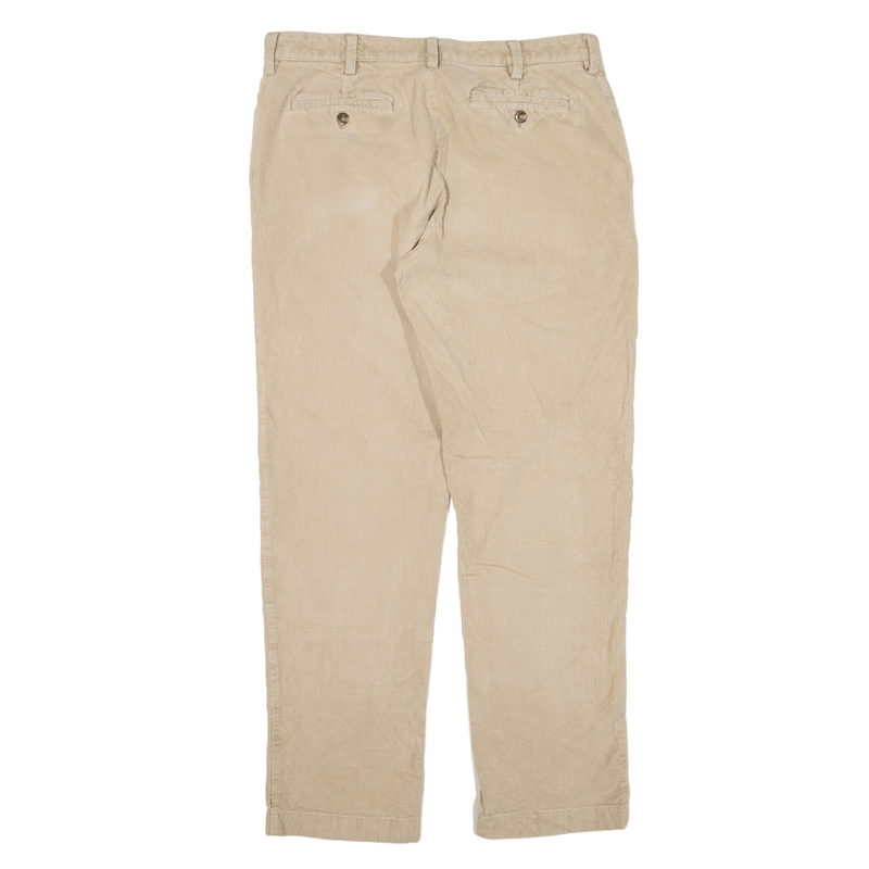 LL BEAN Corduroy Trousers Beige Regular Straight Mens W35 L32