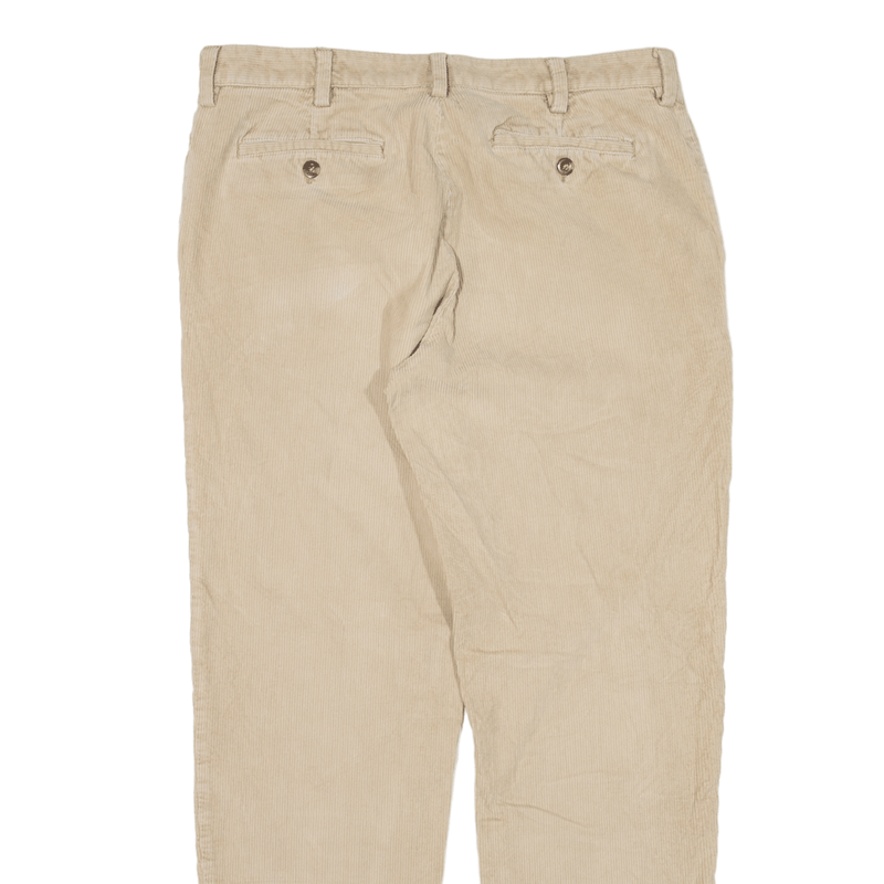 LL BEAN Corduroy Trousers Beige Regular Straight Mens W35 L32