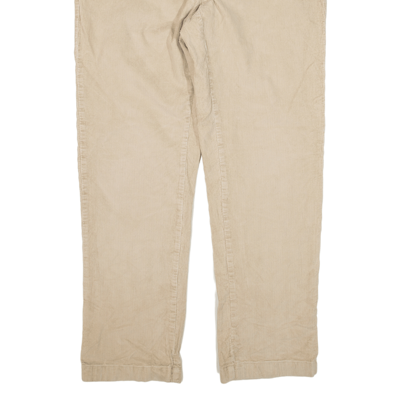 LL BEAN Corduroy Trousers Beige Regular Straight Mens W35 L32