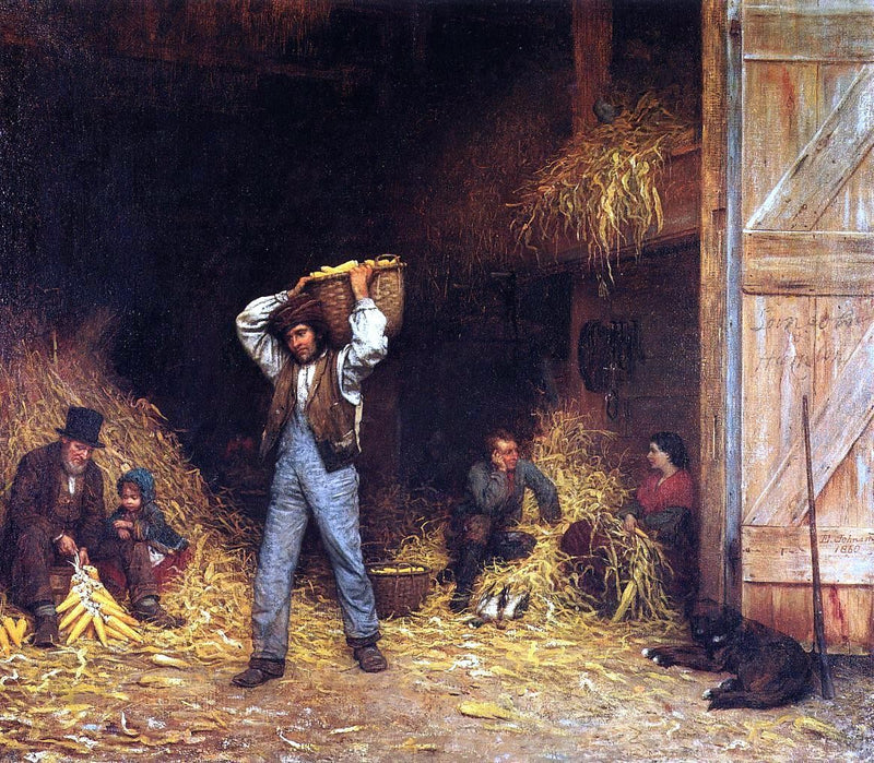 Corn Husking by Eastman Johnson - Hand Painted Oil Painting