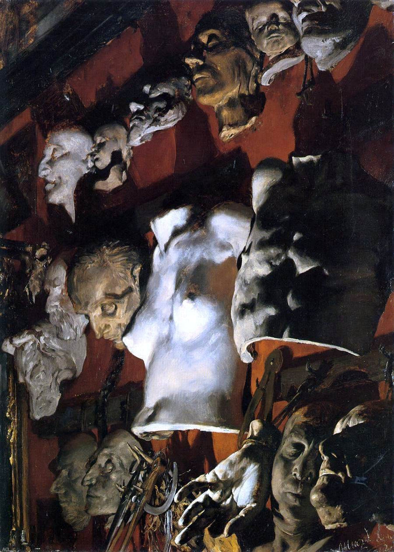 The Studio Wall by Adolph Von Menzel - Hand Painted Oil Painting
