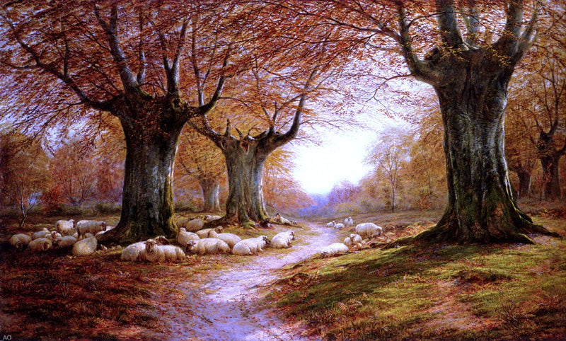 An Autumnal Landscape by William Luker - Hand Painted Oil Painting