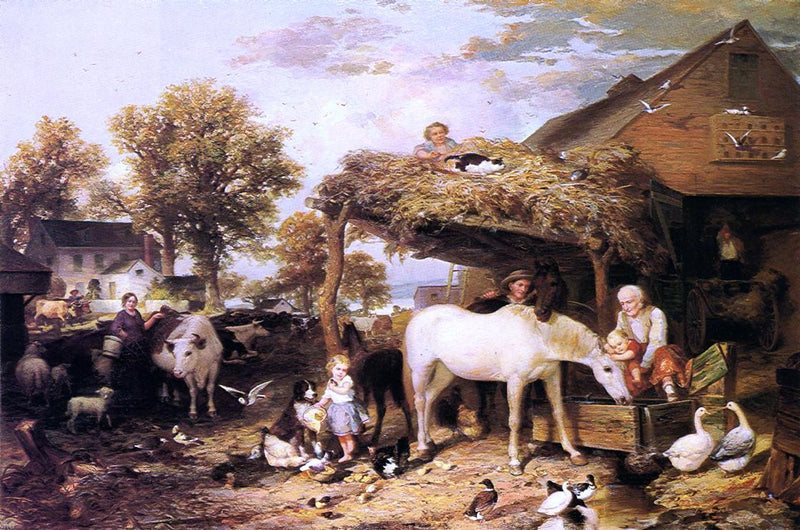 Home on the Farm by Jasper John - Hand Painted Oil Painting