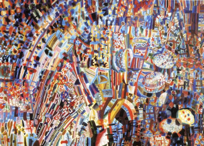 Composition by Pavel Filonov - Hand Painted Oil Painting