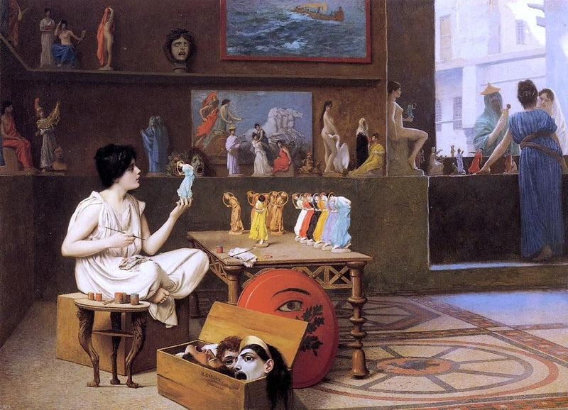 Painting Breathes Life into Sculpture by Jean-Leon Gerome - Hand Painted Oil Painting