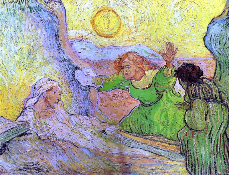 Raising of Lazarus (after Rembrant) by Vincent Van Gogh - Hand Painted Oil Painting