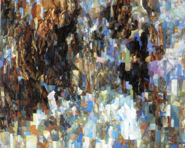 A White Picture by Pavel Filonov - Hand Painted Oil Painting