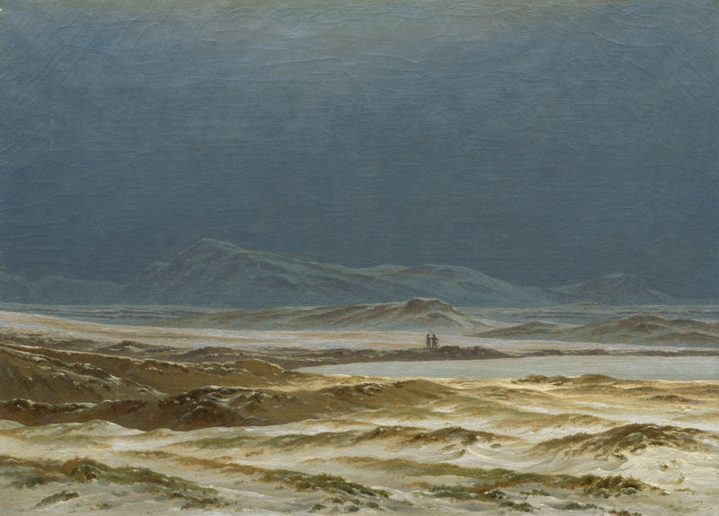 Moody Distant Landscape Oil Painting