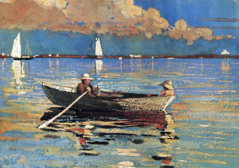 A Gloucester Harbor by Winslow Homer - Hand Painted Oil Painting