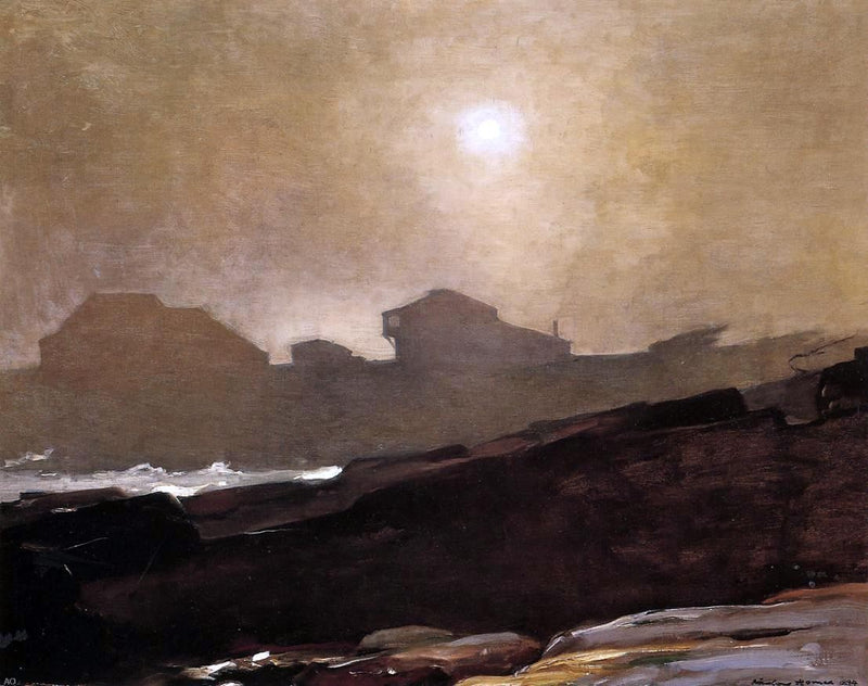 The Artist's Studio in an Afternoon Fog (also known as At The Cottage Well) by William Stephen Coleman - Hand Painted Oil Painting