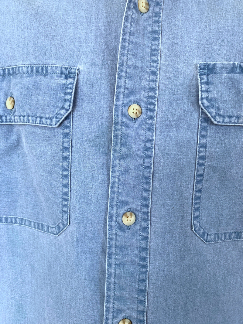 PALE BLUE LL BEAN OVERSHIRT - XL/XXL