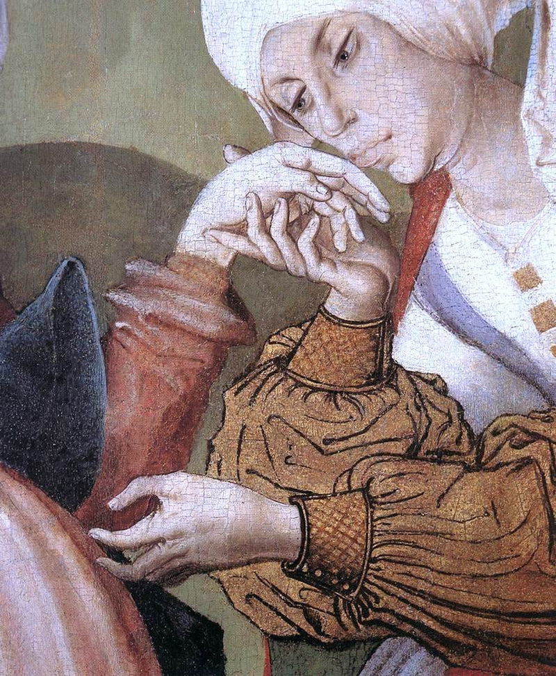 The Visitation (detail) by Master M S - Hand Painted Oil Painting