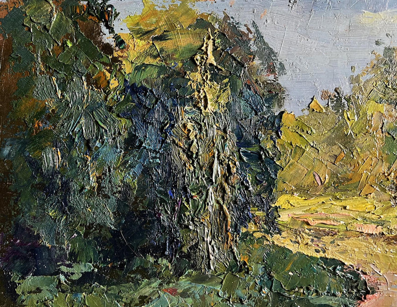 Oil painting Forest along the river Boris Serdyuk