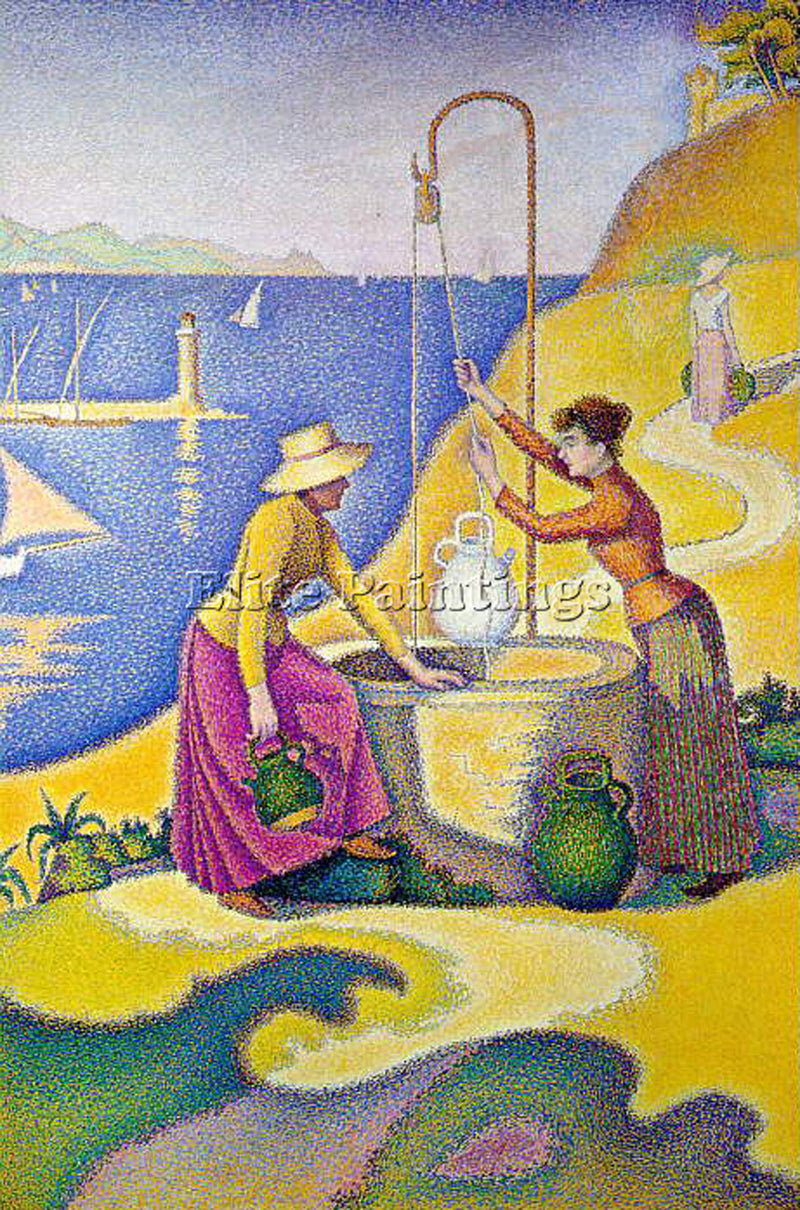 FRENCH SIGNAC PAUL FRENCH 1863 1935 SIGNAC1 ARTIST PAINTING HANDMADE OIL CANVAS