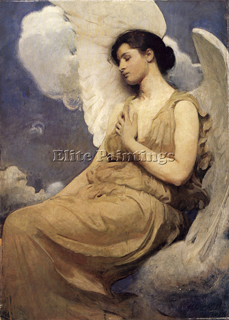 ABBOTT HANDERSON THAYER WINGED FIGURE ARTIST PAINTING REPRODUCTION HANDMADE OIL
