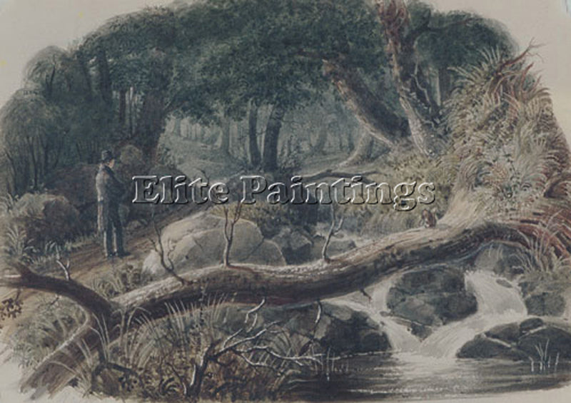 WEIR JULIAN ALDEN WEIR ROBERT WALTER THE ENTRANCE TO A WOOD ARTIST PAINTING OIL