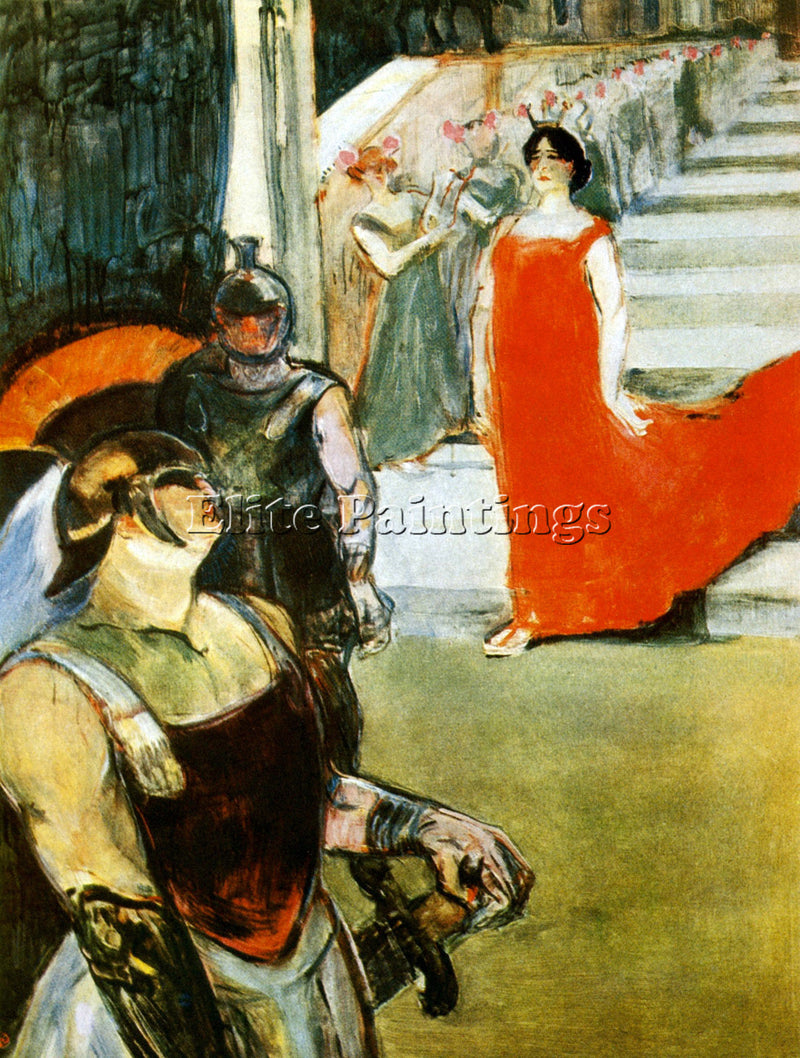 TOULOUSE-LAUTREC MESSALINA DESCENDING ARTIST PAINTING REPRODUCTION HANDMADE OIL