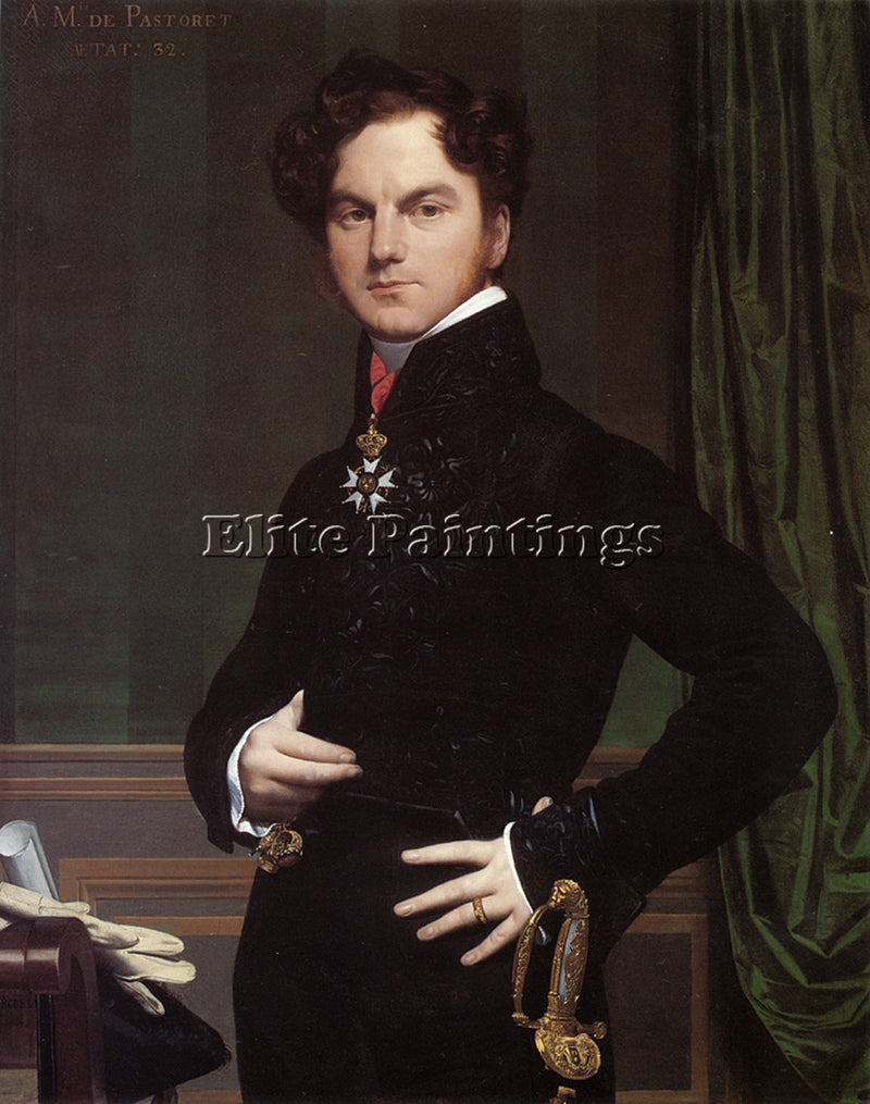JEAN AUGUSTE DOMINIQUE INGRES AMEDEE DAVID COMTE DE PASTORET ARTIST PAINTING OIL