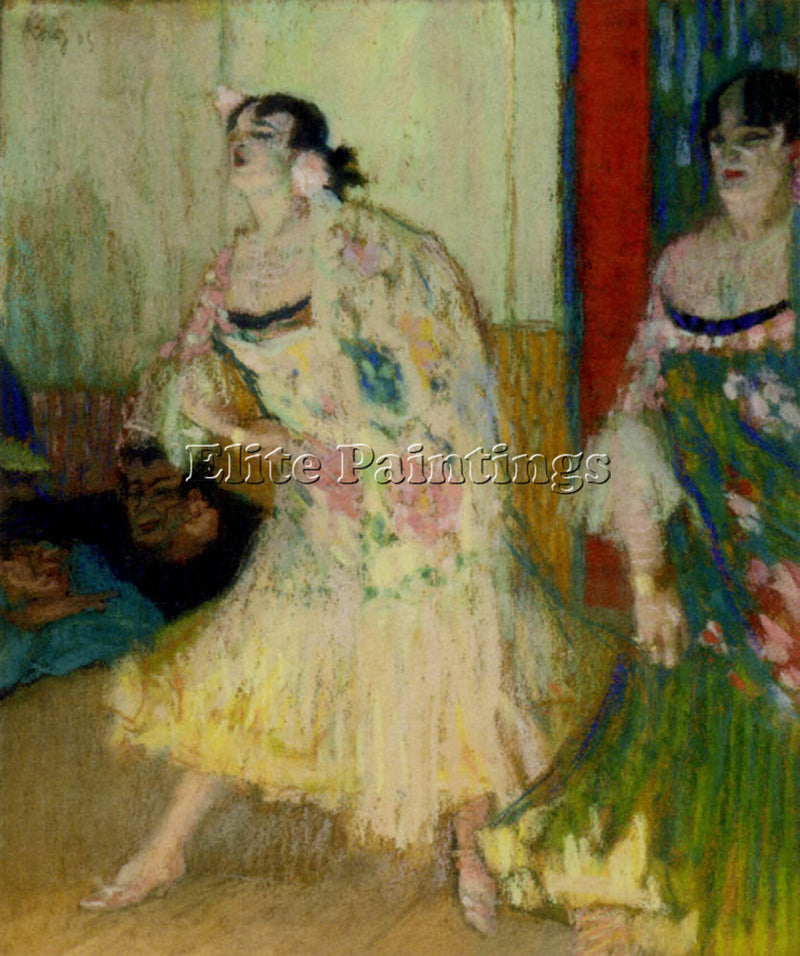 SPANISH ROIG A SONG AT THE SHOW ARTIST PAINTING REPRODUCTION HANDMADE OIL CANVAS