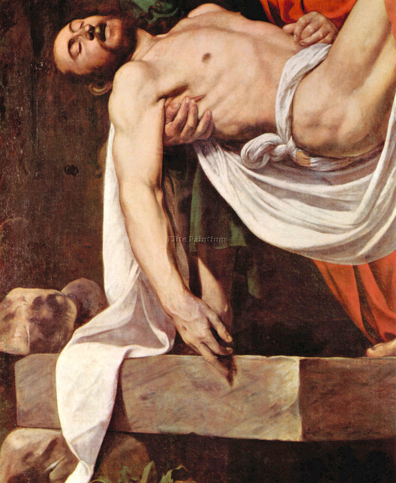 CARAVAGGIO CHRIST S BURIAL DETAIL 2 ARTIST PAINTING REPRODUCTION HANDMADE OIL
